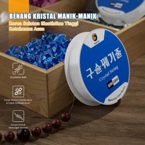 Bingolife Benang Elastis Korea Benang Kristal Transparan Benang Elastis Kristal Benang Manik Benang Gelang Manik Manik Kristal DIY Benang Buatan Tangan Perhiasan Buatan Tangan Benang Perhiasan Kecerahan Tinggi Tahan Aus