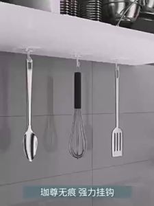 Hanging Adhesive Wall Hooks Self-adhesive Towel Rack No Damage Hanging Large Sticky Hooks Heavy Duty Clear Hook Waterproof