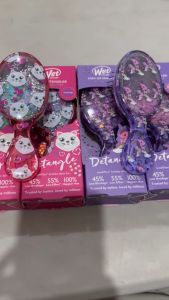 WET BRUSH แปรงหวีผม ทรงรีขนาดเล็ก รุ่น MINI DETANGLER LIQUID GLITTER มี 2 ลาย UNICORN และ KITTY