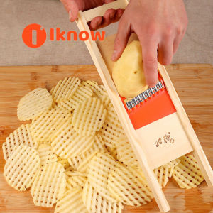 I know Potato Cutting Device Manual Potato Cutter French Fries Slicer Potato Chips Maker Meat Chopper Dicer Cutting Machine Tools for Kitchen