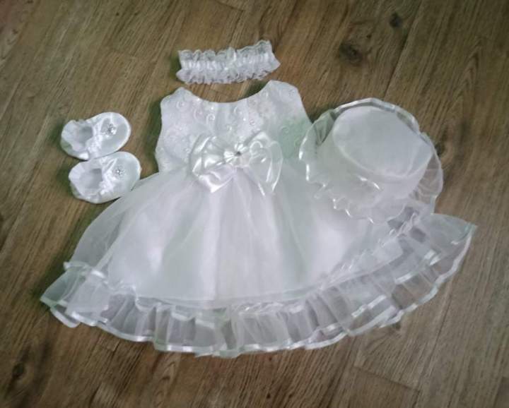 in Christening Dress/1pc dress1pc hot1pair shoes1pc headband