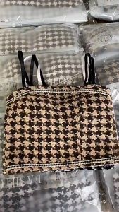 Tanktop Atasan Wanita Crop Top Motif Kotak