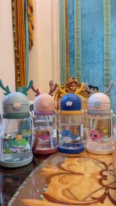 Botol Minum Anak 610ML dengan Sedotan BPA FREE / Botol Air Minum Model Tanduk Rusa Lucu Food Grade