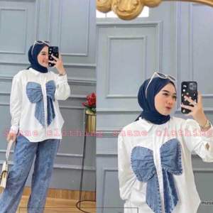 SHANE CLOTHING PITA SHIRT/ KEMEJA WANITA EDISI NATAL CHRISTMAS KATUN