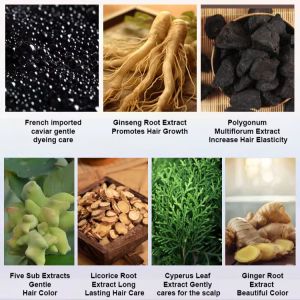 Caviar protein hair dye💖 Plant hair dye 500ml Mild coloring hair dye Quick coloring Cover gray hair