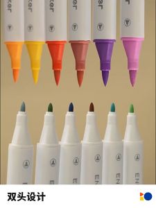 หัวคู่ปากกาอะคริลิค ปากกาสี ปากกามาร์กเกอร์อะคริลิค สีเมจิก ปากกาเพ้นท์ พู่กันสำหรับเด็ก ง่ายต่อการขัด