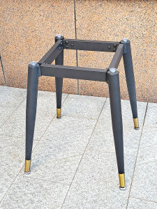 Modern Minimalist Iron Art Metal Rock Plate Desk Legs Office Table round Glass Top Support Frame Square Table Base