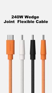 Cáp Sạc Nhanh USB C To USB C Hagibis 240W Dây Type-C Với Đầu Cắm Wedge Hỗ Trợ PD3.1 Cho iPhone 17 Pro Max Máy Tính Bảng Carplay Đồng Bộ Dữ Liệu
