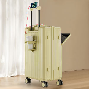 KUBIXIONG | Front Opening Stylish Female Small Cabin Luggage 20 Inch