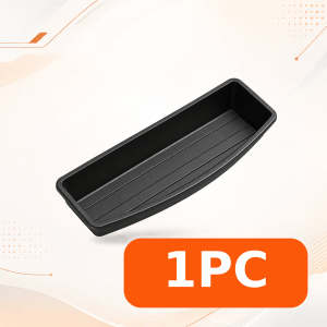 YONGRUN Under Seat Car Storage Tray Black Plastic Organizer Deep Long Tray for Umbrella Tissues Bottles Cables and Small Tools