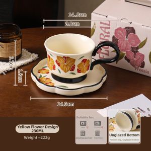 SHELI | Vintage Style Retro Ceramic Coffee Cup Set
