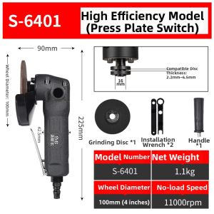 SMS | Industrial Small Pneumatic Angle Grinder 4 Inch