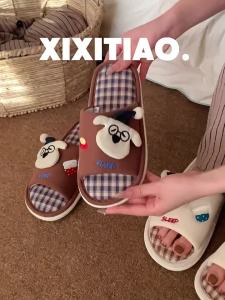 XIXITIAO | Dép chống trượt phong cách Nhật Bản bằng vải cotton và lanh