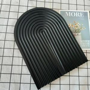 Wavy Black Beechwood Serving Tray