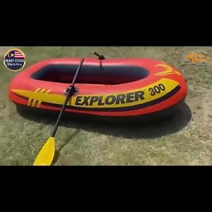 INTEX Explorer Duo Inflatable Fishing Boat Outdoor Air Boat Bot Memancing Terapung Pelampung Berkelah 58331/58332 探险者充气船