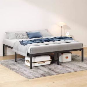 Iron frame bed Simple Double metal bed Stainless steel bed Easy installation single bed High load-bearing bed frame Bedroom bed frame