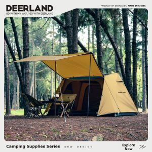 deer land | Quick Setup Tent for Camping with Canopy Function
