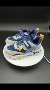 Kid Sneakers Sport Shoes for Boys Fashion Leather Children Breathable Mesh Comfort Shoes Casual Walking Outdoor Running Shoes