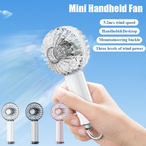 Trong suốt mini quạt để bàn xách tay Turbo Quạt cầm tay móc cho ngoài trời/Sử dụng tại văn phòng siêu USB yên tĩnh sạc quạt tản nhiệt