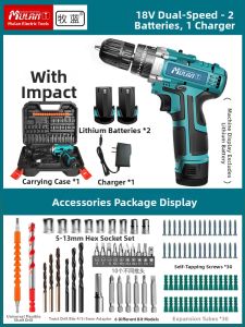MULAN | Cordless Electric Screwdriver Impact Gun Multifunctional