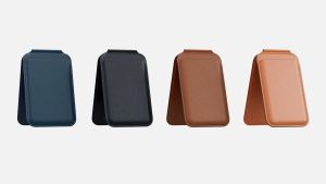 Ví Đựng Thẻ Từ Tính SATECHI dành cho iPhone Kiêm Giá Đỡ Điện Thoại Có 4 Khe Đựng Thẻ Nắp Trước NFC Xuyên Qua