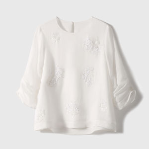 Heavy Embroidery Glitter Lace Hemp Women Outfit