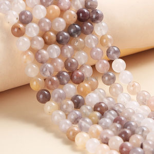 Wholesale Natural Violet Jade Stone Bead Round Loose Spacer Beads for Jewelry Making Diy Bracelet Necklace Accessories 15" Inch