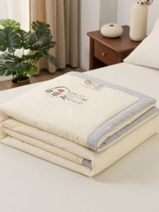 New Cotton Soybean Fiber Summer Coolness Quilt Washable Thin Core Single Air Conditioner Quilt Lightweight Breathable Comforter