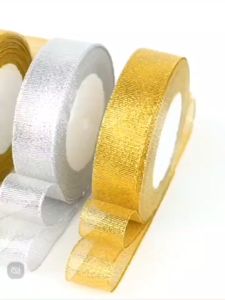 ริบบิ้นเนื้อทราย Diy ริบบิ้นห่อของขวัญ ริบบิ้นอเนกประสงค์ (25 หลา / ม้วน)