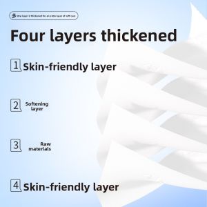 Manhua Wall-Mounted Tissue Paper 1400 Sheets Large Pack Bathroom Toilet Paper Bottom Pull Design Disposable Tissue