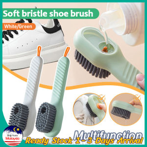 Multi-function Plus Liquid Shoe Brush Controlled Liquid Shoe Brush Soft Hair Long Handle Brush Clothes Brush Cleaning Board Brush Bathroom Cleaning Brush Cleaning Tool 多功能皂液器刷子