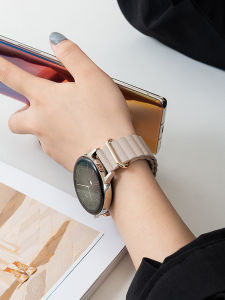 สายนาฬิกาสปอร์ตแบบหนังแท้สำหรับ Huawei GT3 GT2 Watch3 pro Smartwatch GT1 สายนาฬิกาผู้หญิงแบบสูงสุด สายนาฬิกาแบบแม่เหล็ก 4 ชั้น