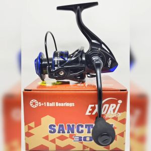 Reel Pancing EXORI SANCTUM 3000 Power Handle (7+1 Bearing) Alumunium Spool Murah - Toms Fishing