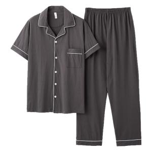 Bộ đồ ngủ nam MiiOW vải cotton tay ngắn quần short thoáng khí