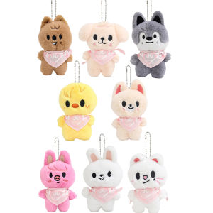 SKZOO FM Weekly Same Style Keychain Bag Pendant Cute Scarf Doll Childrens Festival Gift Little Doll