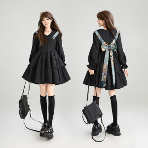 KEIKO | Bow Floral Black Short A-line Skirt