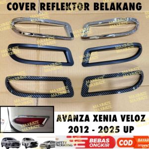 Cover Reflektor Belakang Avanza Xenia Veloz 2012 2024 2025 Hitam Chrome Carbon