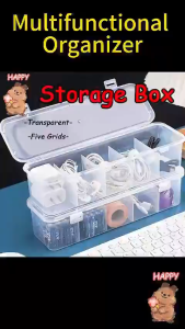 【B1T2】CS Data Cable Storage Box Power Charger Desktop Multi-function Cable Unwinder Cable Management Hub Box
