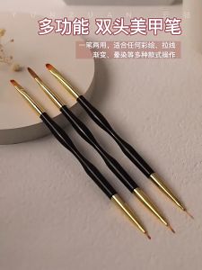 3Pcs/Set Nail art Kuas Liner Garis Seni Kuku Dual End Kuas Kuku
