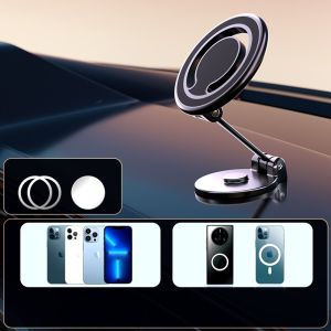 1080 Magnetic Car Mobile Phone Holder Magnet Car Bracket Mount Cell Smartphone Support in Car For iPhone 15 14 13 Samsung Xiaomi