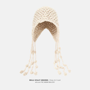 BILLI ZILLY | Travel-Friendly Knit Hat with Tassel and Tie for Women and Children