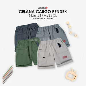 Celana Chino Cargo PDL Pendek Anak Umur 1-6 Tahun / Cino Pendek Kargo / Chinos Terbaru