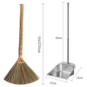 Mango Broom Soft Wool Wooden Floor Broom For Home Floor Tile Cleaning and Hygiene Handy Gadget Dustpan Combination Not Easy to Sticky Hair