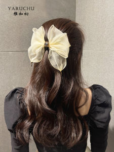 หมวกคล้องผมลายผ้าปะการังสีดำ หมวกคล้องผมรูปผีเสื้อสไตล์ฝรั่งเศสสำหรับผู้หญิงในฤดูร้อน หมวกคล้องผมสไตล์เจ้าสาว สไตล์เกาหลี หมวกคล้องผมสำหรับผู้หญิง