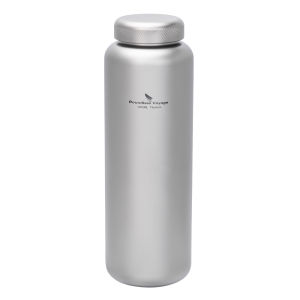 Boundless Voyage Titanium Water Bottle with Lid Lightweight Leak-Proof Flask Canteen for Camping Hiking Gym and Travel Ti3019D