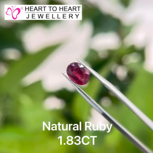 Natural Gemstone Ruby 1.83CT Oval Mix cut Pigeon Blood from Sri Lanka