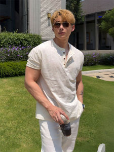 ZHUOCAN | Cool Comfortable Breathable White Bamboo Cotton Men Polo Shirt