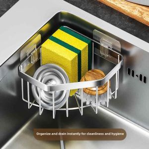 Wall-mounted Triangular Drain Rack for Kitchen