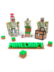 Iron Golem Pixel Game ของเล่น ของขวัญ 3D Printing Minecraft Glow in the Dark Action Figure ตัวละครจากเกม ของเล่นสำหรับผู้ชายและผู้หญิง
