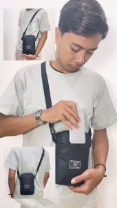 Tas Selempang Kasual Model Polos Slingbag bahu Pria Model Simpel Polos Hitam - PG 8876